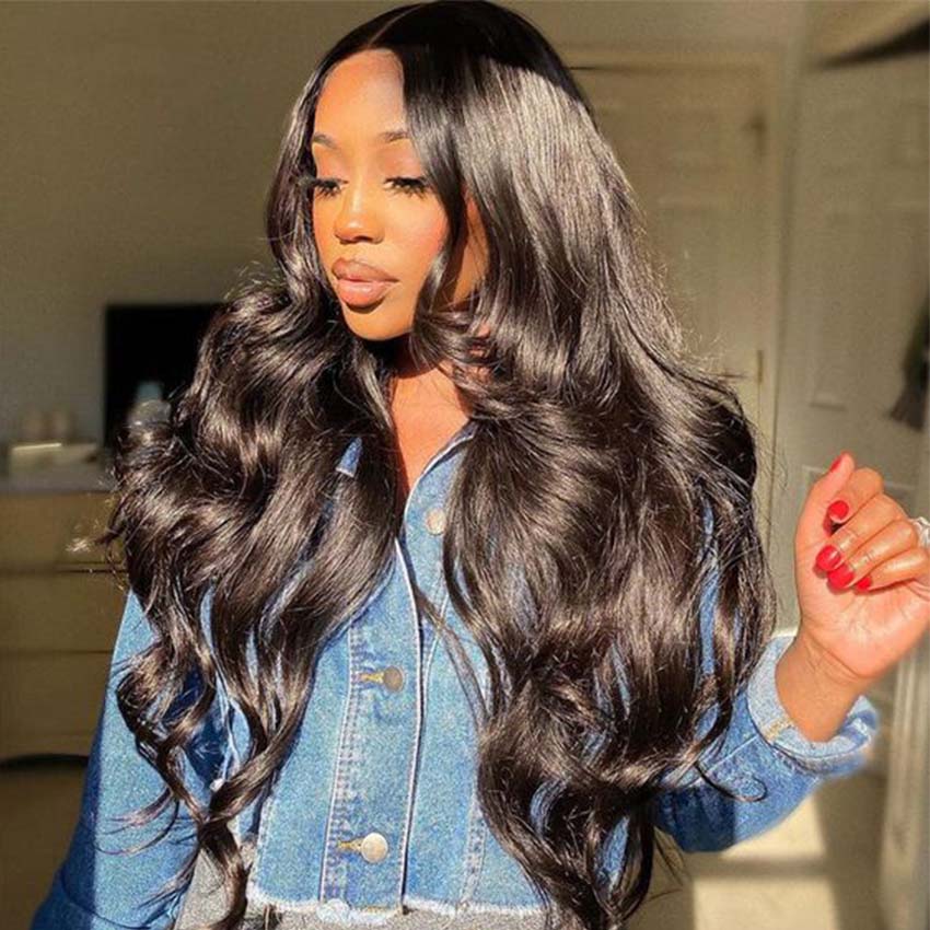 Ashimary Glueless 13×6 Body Wave Invisible HD Lace Front Human Hair Wig