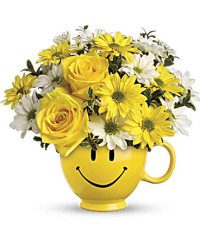 Be Happy® Bouquet With Roses | Mixed Bouquets | Same Day Flower Delivery | Yellow | Teleflora