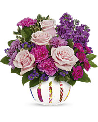 Birthday Greetings Bouquet | Mixed Bouquets | Same Day Flower Delivery | Multi-Colored | Teleflora