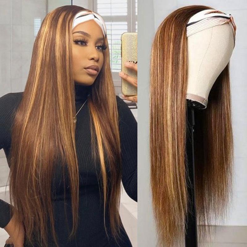 BOGO Highlight Piano Color Headband Glueless Wig Human Hair Luxurious Customization