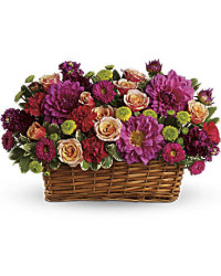 Burst Of Beauty Basket | Mixed Bouquets | Same Day Flower Delivery | Multi-Colored | Teleflora