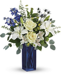 Calming Cobalt Bouquet | Mixed Bouquets | Same Day Flower Delivery | Multi-Colored | Teleflora