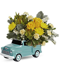 Chevy Blooming Pickup Bouquet | Roses | Same Day Flower Delivery | Yellow | Teleflora