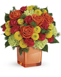 Citrus Smiles Bouquet | Roses | Same Day Flower Delivery | Multi-Colored | Teleflora