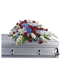 Distinguished Service Casket Spray | Mixed Bouquets | Same Day Flower Delivery | Multi-Colored | Teleflora