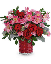 Enchanted Hearts Bouquet | Mixed Bouquets | Same Day Flower Delivery | Red | Teleflora