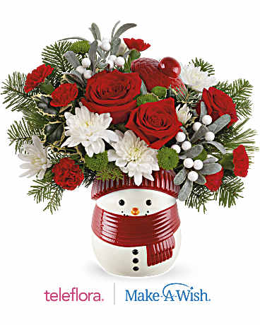 Frosty Wishes Bouquet | Carnations | Same Day Flower Delivery | White | Teleflora