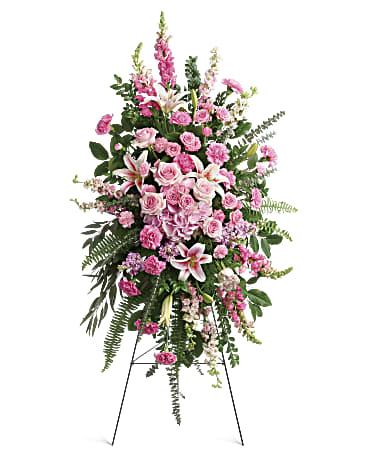 Glorious Farewell Spray | Mixed Bouquets | Same Day Flower Delivery | Pink | Teleflora