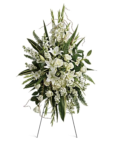 Heartfelt Sympathy Spray | Mixed Bouquets | Same Day Flower Delivery | White | Teleflora