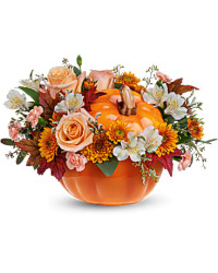 Hello Pumpkin Bouquet | Mixed Bouquets | Same Day Flower Delivery | White | Teleflora