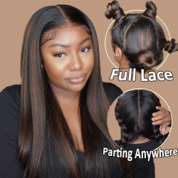 Highlight Straight Hair Parting Max Full Lace Frontal with Invisi-Strap™ Pre Bleached & Plucked Wig