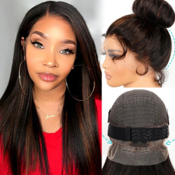 Highlight Straight Invisi-Strap™ Cozy Snug Fit 360 Skin Lace Pre Everthing 360 Lace Frontal Glueless Human Hair Wig