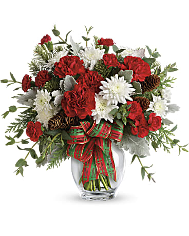 Holiday Shine Bouquet | Carnations | Same Day Flower Delivery | White | Teleflora