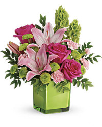 In Love With Lime Bouquet | Mixed Bouquets | Same Day Flower Delivery | Pink | Teleflora