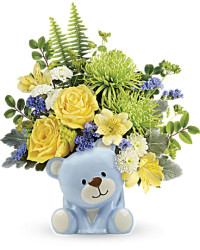 Joyful Blue Bear Bouquet | Mixed Bouquets | Same Day Flower Delivery | Teleflora