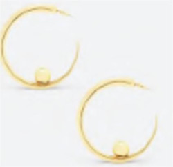 KHIRY ISHA HOOPS, NUDE - POLISHED 18K GOLD VERMEIL