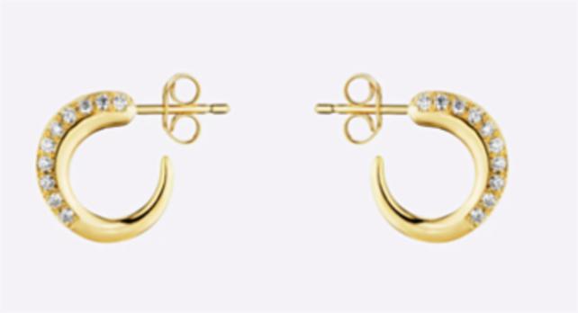 KHIRY TINY KHARTOUM HOOPS WITH DIAMOND PAVE - POLISHED 18K YELLOW GOLD + DIAMOND