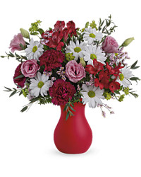 Kissed With Crimson Bouquet | Mixed Bouquets | Same Day Flower Delivery | Multi-Colored | Teleflora