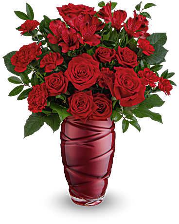 Love Blossoms Bouquet | Mixed Bouquets | Same Day Flower Delivery | Red | Teleflora