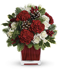 Make Merry Bouquet | Carnations | Same Day Flower Delivery | White | Teleflora