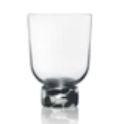 MISETTE MONOCHROME CONFETTI GLASS TUMBLER - BLACK MULTI