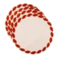 MISETTE RIBBON WEAVE EMBROIDERED LINEN PLACEMATS (SET OF 4 - RED