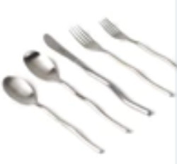 MISETTE SQUIGGLE 5-PIECE CUTLERY SET - SILVER