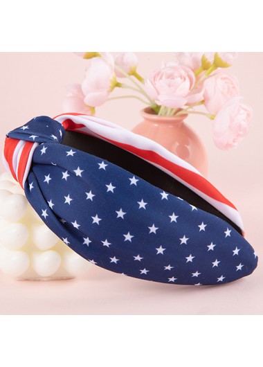 Modlily American Flag Red Hair Accessory Headband - One Size