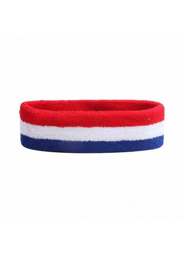 Modlily American Flag Red Stretchy Detail Headband - One Size