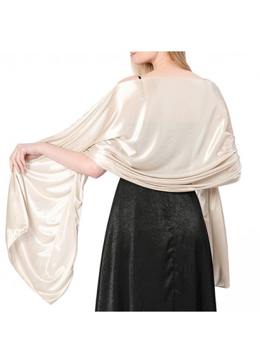 Modlily Beige Lightweight Multi Way Design Shawl - One Size