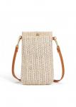 Modlily Beige Weave Design Magnetic Crossbody Bag - One Size