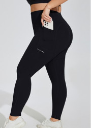 Modlily Black Plus Size Skinny Elastic Waist High Waisted Leggings - 4XL