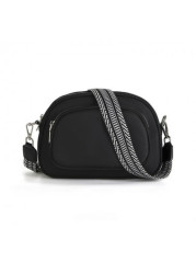 Modlily Black Zip PU Square Crossbody Bag - One Size