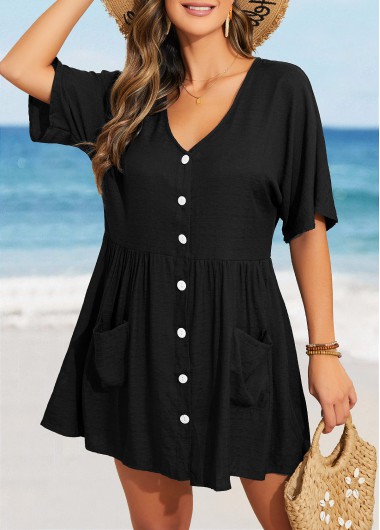 Modlily Button Black Cover Up - S