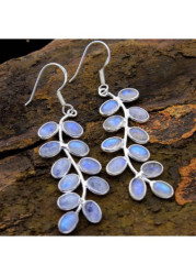 Modlily Dark Blue Leaf Design Alloy Earrings - One Size