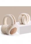 Modlily Dark Camel Suede Plush Design Earmuff - One Size