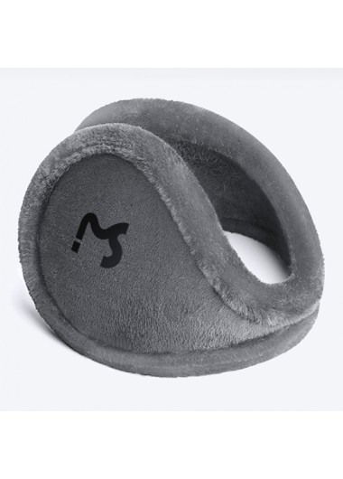 Modlily Dark Grey Thick Plush Elastic Earmuffs - One Size