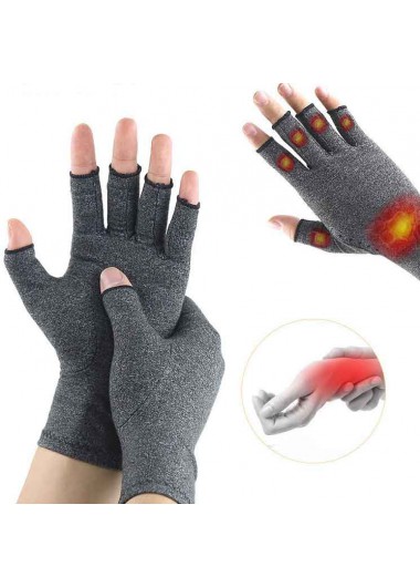 Modlily Dark Grey Wrist Lightweight Fingerless Gloves - One Size