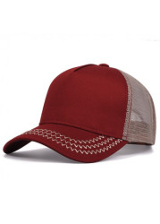 Modlily Deep Red Hat Mesh Baseball Cap - One Size