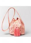 Modlily Dusty Pink Tribal Drawstring Tassel Crossbody Bag - One Size