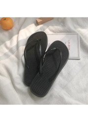 Modlily Flip Flops Black Toe Post Falt Flip Flops - 36