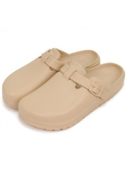 Modlily Flip Flops Light Camel Closed Toe Low Heel Sliders - 36