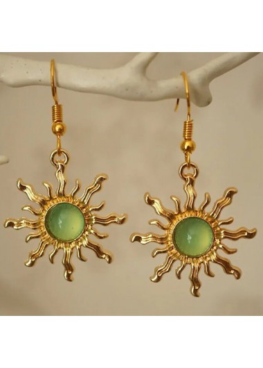 Modlily Golden Bohemian Sun Design Alloy Earrings - One Size