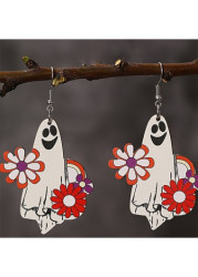 Modlily Halloween Design Floral Beige Alloy Earrings - One Size