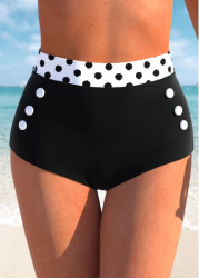 Modlily High Waisted Polka Dot White Bikini Bottom - XXL