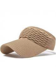 Modlily Light Camel Knitted Stretchy Visor Hat - One Size