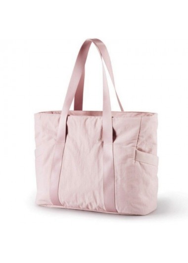 Modlily Light Pink Zip Nylon Shoulder Bag - One Size