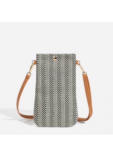 Modlily Magnetic Light Grey Marl Crossbody Bag - One Size