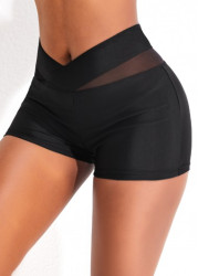 Modlily Mid Waisted Black Mesh Swim Shorts - XXL