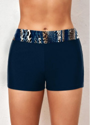 Modlily Mid Waisted Leopard Blue Swim Shorts - XL